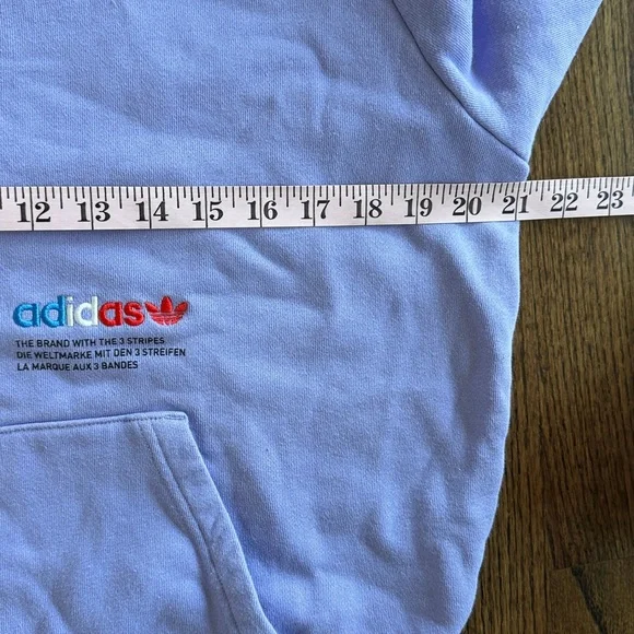 Adidas Tricolor Hoodie Lavender Trefoil Small Pullover - Picture 12 of 13